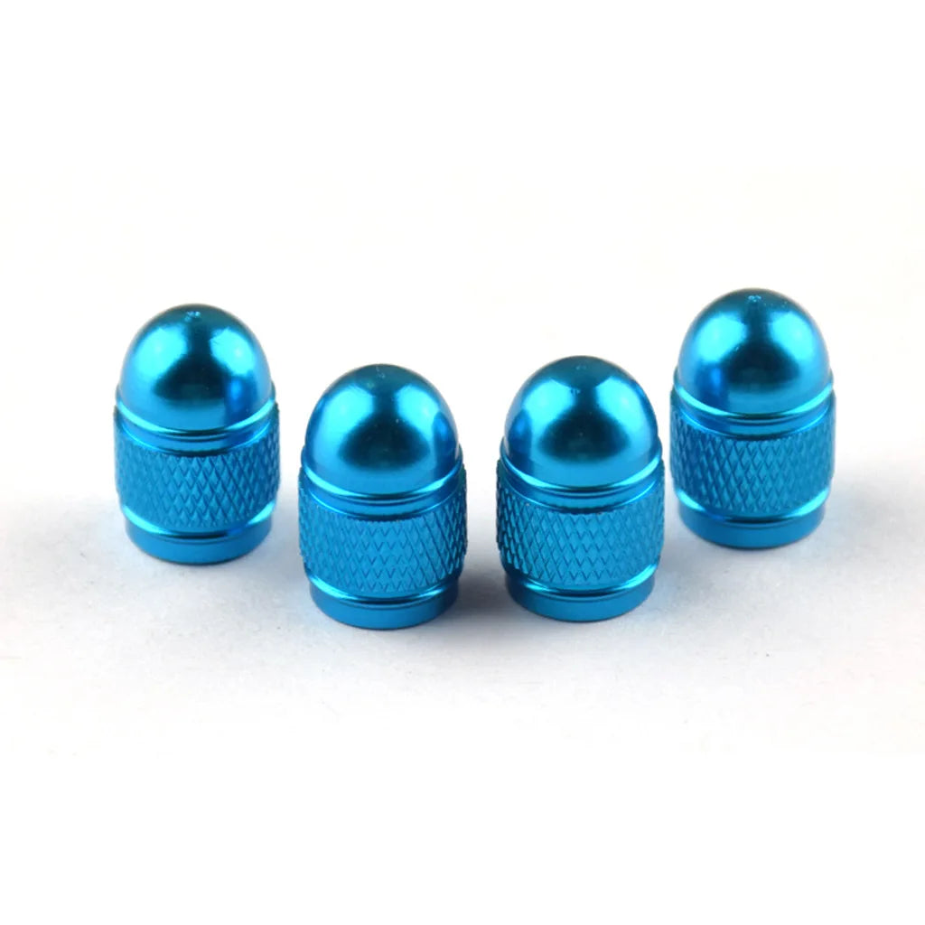 4Pcs Colorful Bullet Aluminum Alloy Car Tire Valve Cap Modified Car Valve Cap Dust Cap Waterproof Tapones De Valvula