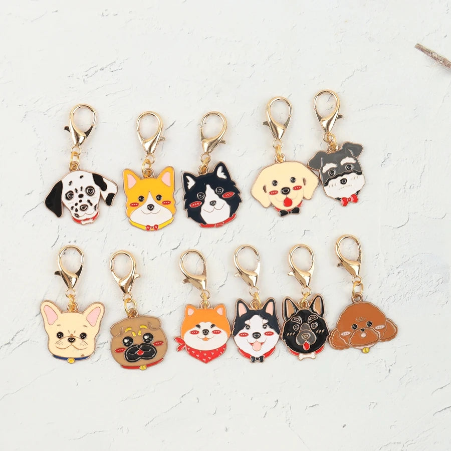 11 Pieces/22 Pieces of Cute Puppy Keychains, Pet Keychain Pendants, Animal-Themed Ornaments, Various Types of Puppies, Ideal Gifts for Dog Lovers, Small Gifts for Backpacks and Parties