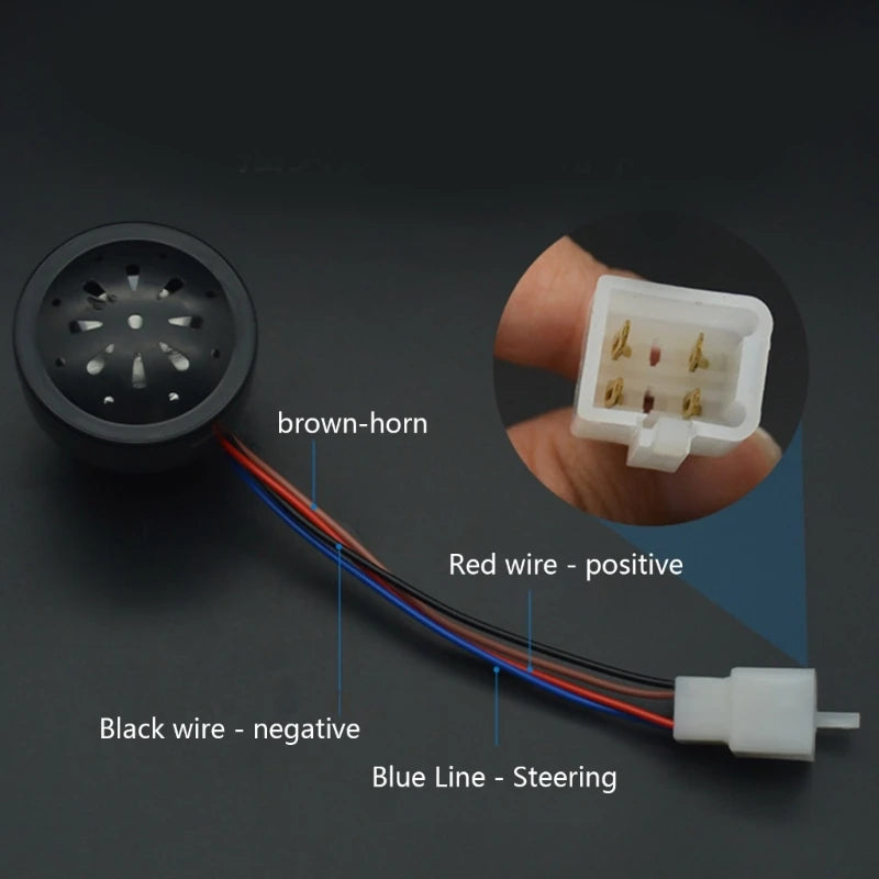 2 in 1 Bike SUV Horn Electric Horn LED 48/60V Universal Electric Motorcycle Horn Motorbike Replacement Electric Horn Car H9EE
