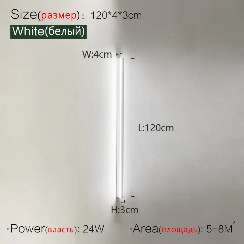 Living room sofa background wall lamp aisle bedroom bedside wall lamp minimalist ceiling lamp light luxury long strip wall lamp
