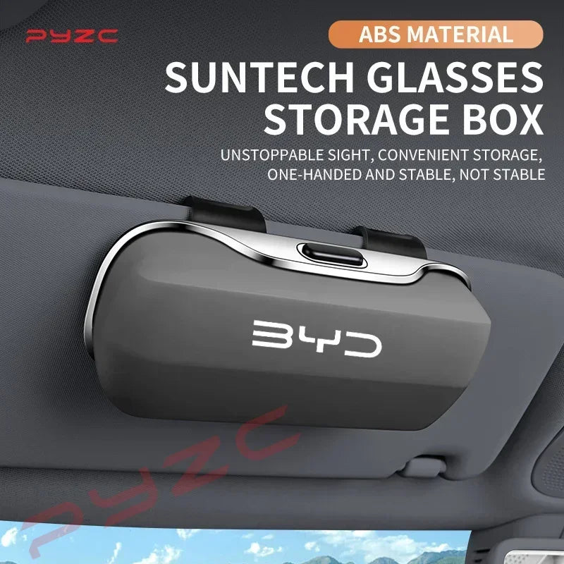 For BYD Leopard 8 Dolphin Atto 3 Han Seal U Tang Song Yuan Accessories Car Visor Sunglasses Glasses Case Glasses Holder Clip Box