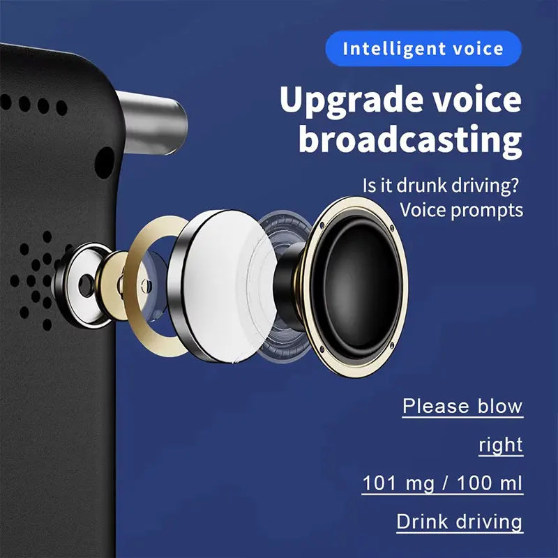 Kebidumei NEW Digital Alcohol Tester Professional Alcohol Detector Breathalyzer Police Alcotester LCD Display Drunk Driving Test