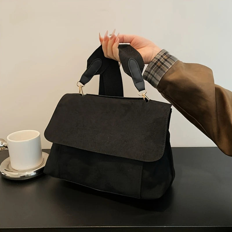 Women'S Large Capacity Crossbody Bag Elegant Button Closure, Casual Handbag, Sleek Design, Versatile Daily Commuters Tote Bags