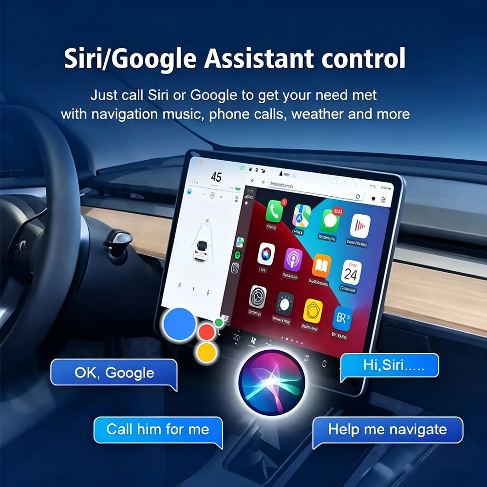 PLAYAIBOX CarPlay Ai Box Wireless CarPlay Android TV Box Android 10 System Built in Youtube Netflix For Tesla Model 3 Model Y X