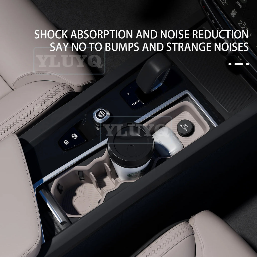 For Volvo XC60 Integrated Center Console Full-Cover Cup Sleeve Silicone Mat Car Storage Box Car Interior Accessories