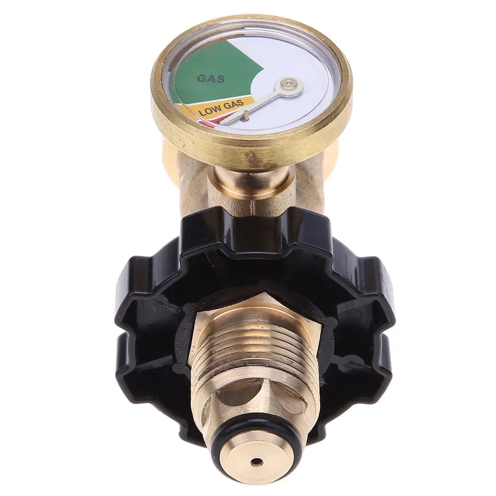 Universal BBQ Gas Propane Pressure Gauge Tank RV Pressure Gauge Level Indicator for Outdoor BBQ Accessories