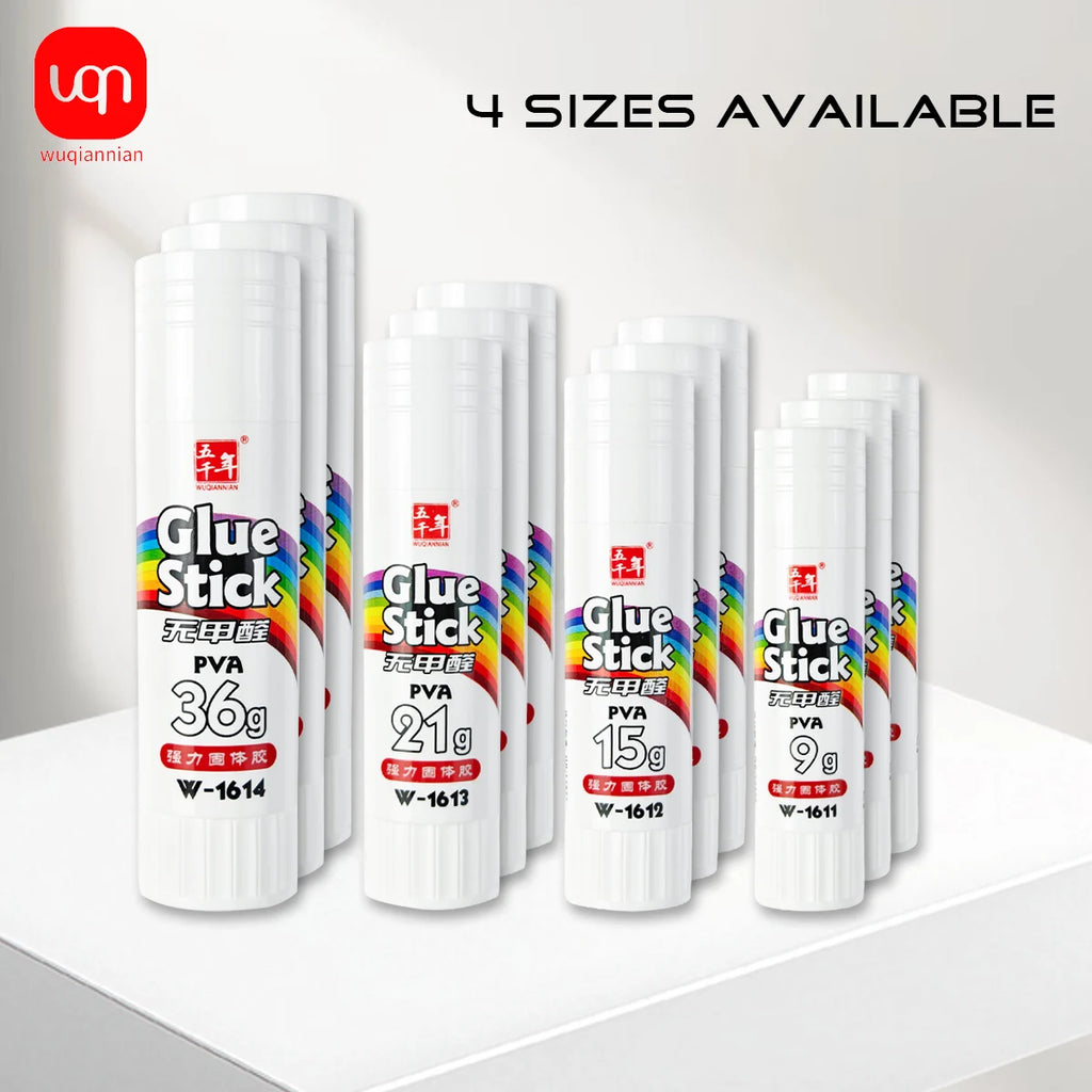 WQN-10PCS White Solid Glue Sticks, Large Capacity for Office,Children’s Craft Classes, School Glue Sticks,Student Supplies 9-36g
