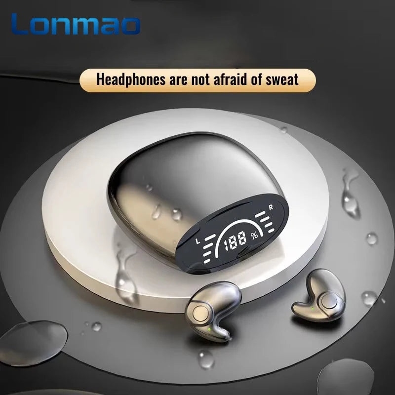Lonmao Sleep Invisible EarbudS MD528 Tiny Headphone Sport Stereo Bluetooth 5.3 Earphone Hidden Noise Cancelling Wireless Headset