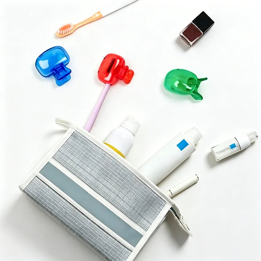 4-pack high-quality toothbrush head protective cover, available in multiple colors - portable odor free travel storage box and p
