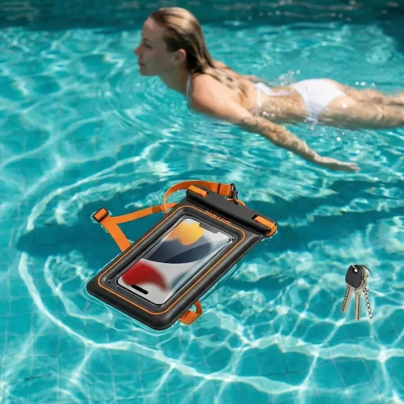 Double Space Waterproof Pouch for Phones Secure Dry Bag for Universal Compatibility Beach Pool Use