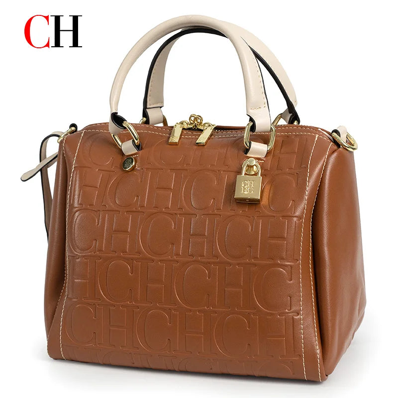 CH Women Handbag Luxury Monogram Embossed Top Handle Bag Shoulder Crossbody Bags For Ladies 2026 Designer High Quality Tote