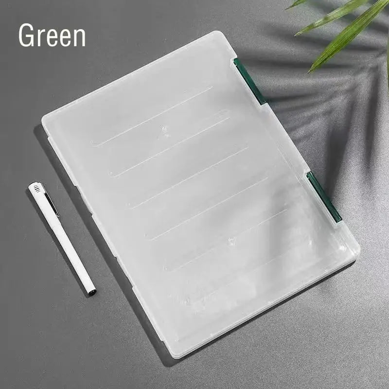 1PC Transparent File Box A4 Plastic PP File Box For School Students Multi-layer Portable Double-layer Data File Subject Classifi