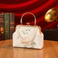 Popular Chinese Style Banquet Bag Embroidery High Capacity Shoulder Bag Pearl Handle Trendy Crossbody Bag Women