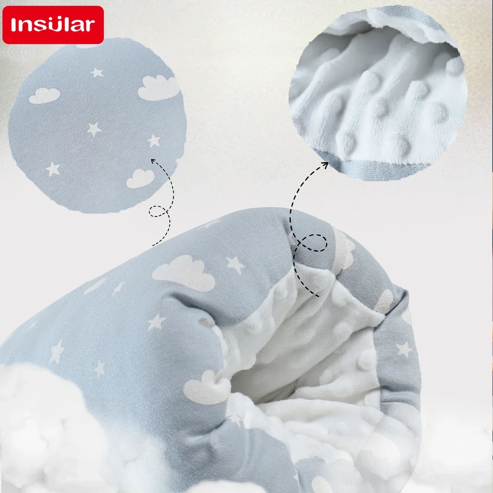 INSULAR Baby Arm Pillows Infant Nursing Anti-spit Milk Breastfeeding Pads Kids Sleeping Head Cushion Hand Warmer Chair Mattress
