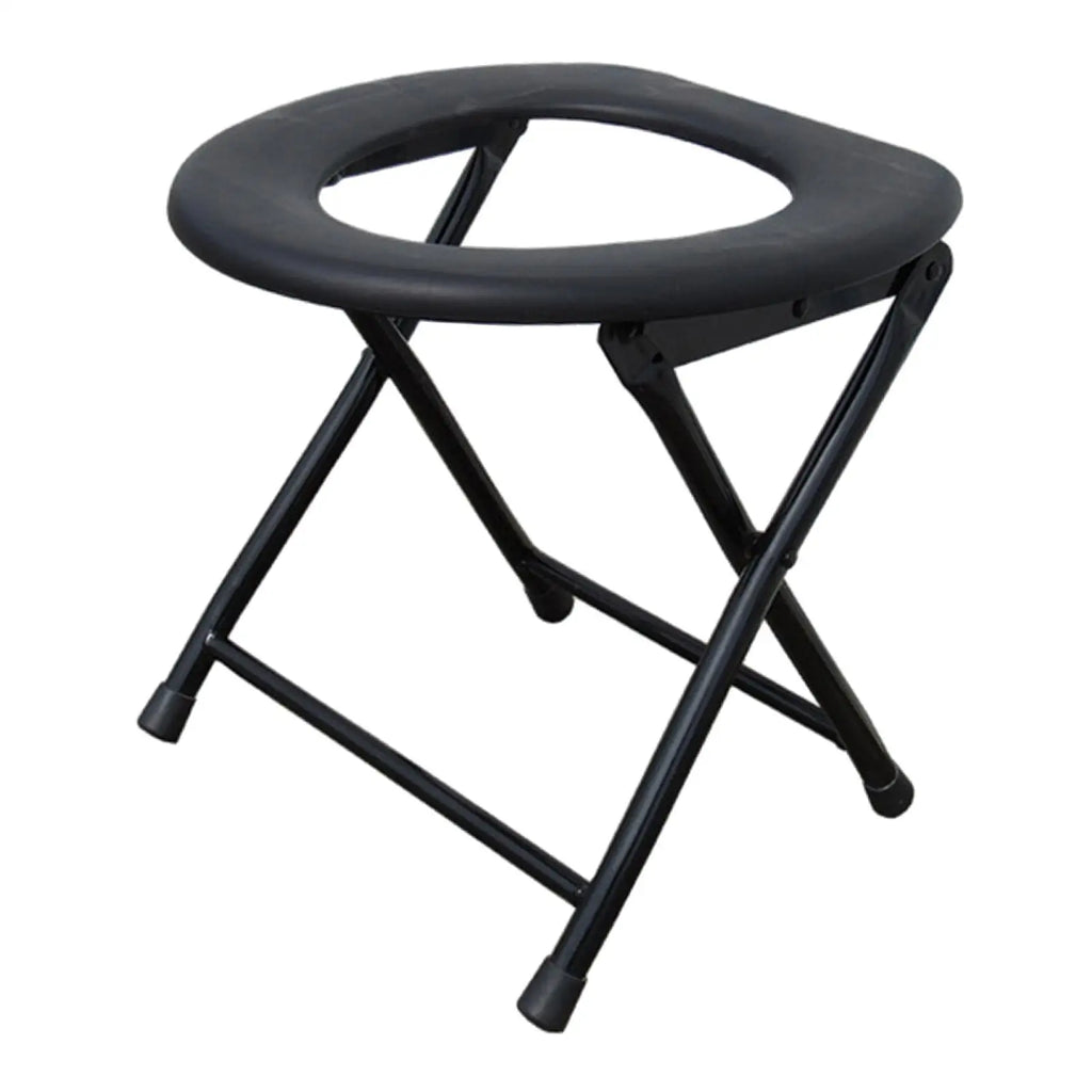 Portable Camping Toilet Seat Bedside Commodes for Adults Comfortable Folding