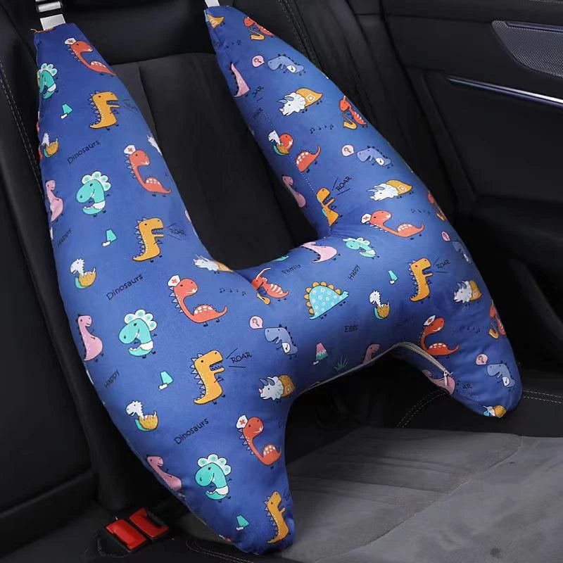 Cartoon Car Sleep Headrest Children's Pillow Nap Shoulder Belt Cushion Neck Cover Travel Bed Interior Accessories