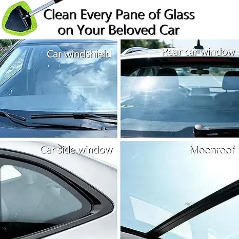 3-Pack Reusable Microfiber Cleaning Sleeves, Replacement Covers for Car Window Squeegee with Long Handle