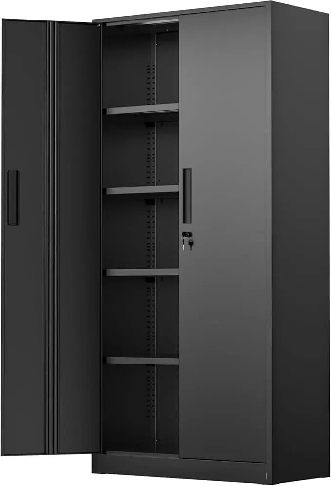 72” Metal Storage Cabinet, Garage Cabinets and Storage System with Doors and Shelves