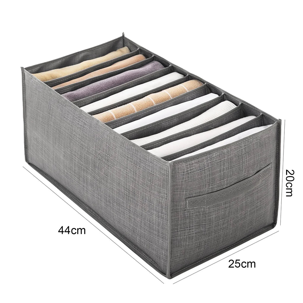 Wardrobe Clothes Organizer Jeans Compartment Storage Box Foldable Washable Closet Drawer Bedroom Separation Box for T-shirts