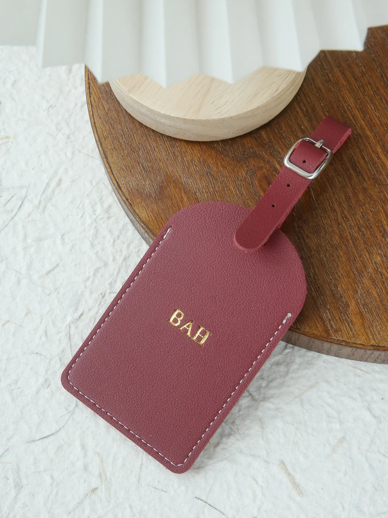 1PC Custom Name Luggage Tag Customized Name Vegan Leather Luggage Tags with Privacy Name Card Personalized Travel Bag Tag