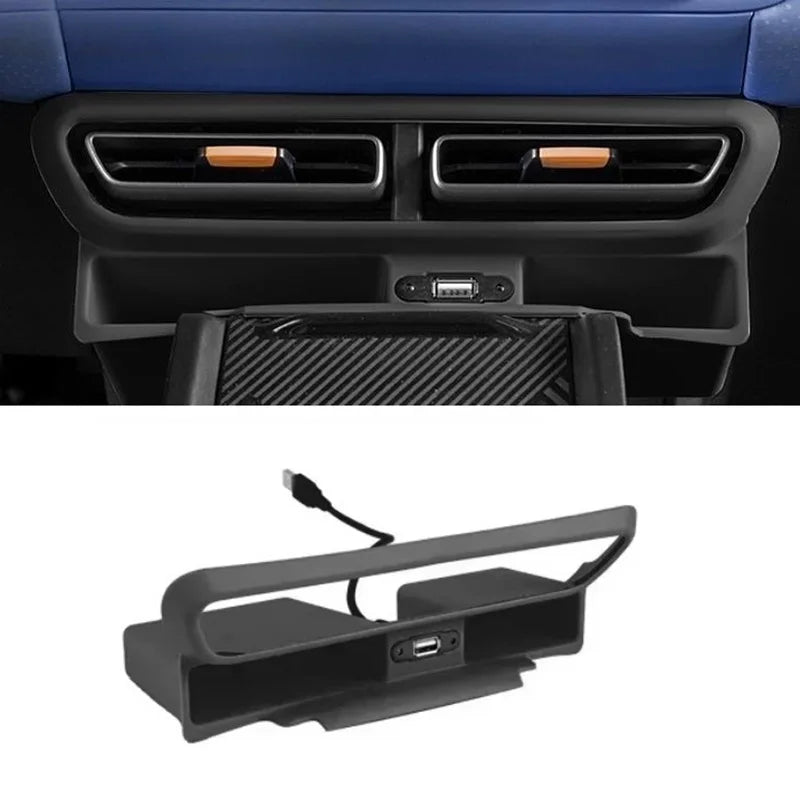Car Air Vent Storage Box Fit for BYD Seagull Central Storage Box Storage Box Interior Supplies USB charging central control