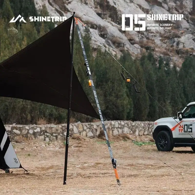 SHINETRIP Multi-Functional Tactical Guy Rope Strap 4M Adjustable Bold Windproof Tent Canopy Strap for Outdoor Camping Hiking