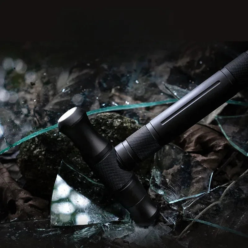 Tungsten Steel Multifunction Alpenstock T-type Self-defense Stick Detachable Walking Sticks Portable Folding Outdoor Camping
