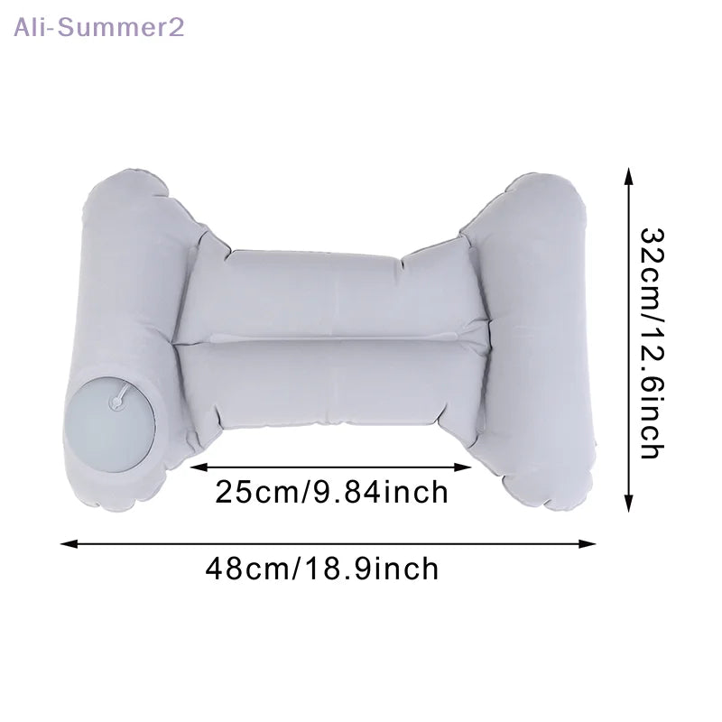 Inflatable Travel Nursing Waist Pillow, Blow Up Lumbar Body Back Support Pillow For Airplane Long Flight Journey Travel Airplane