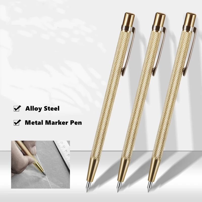 Metal Marker Pen Diamond Nib Titanium Glass Metal Plate Iron Sheet Lettering Tungsten Steel Scratch Needle Engraving Hand Tools