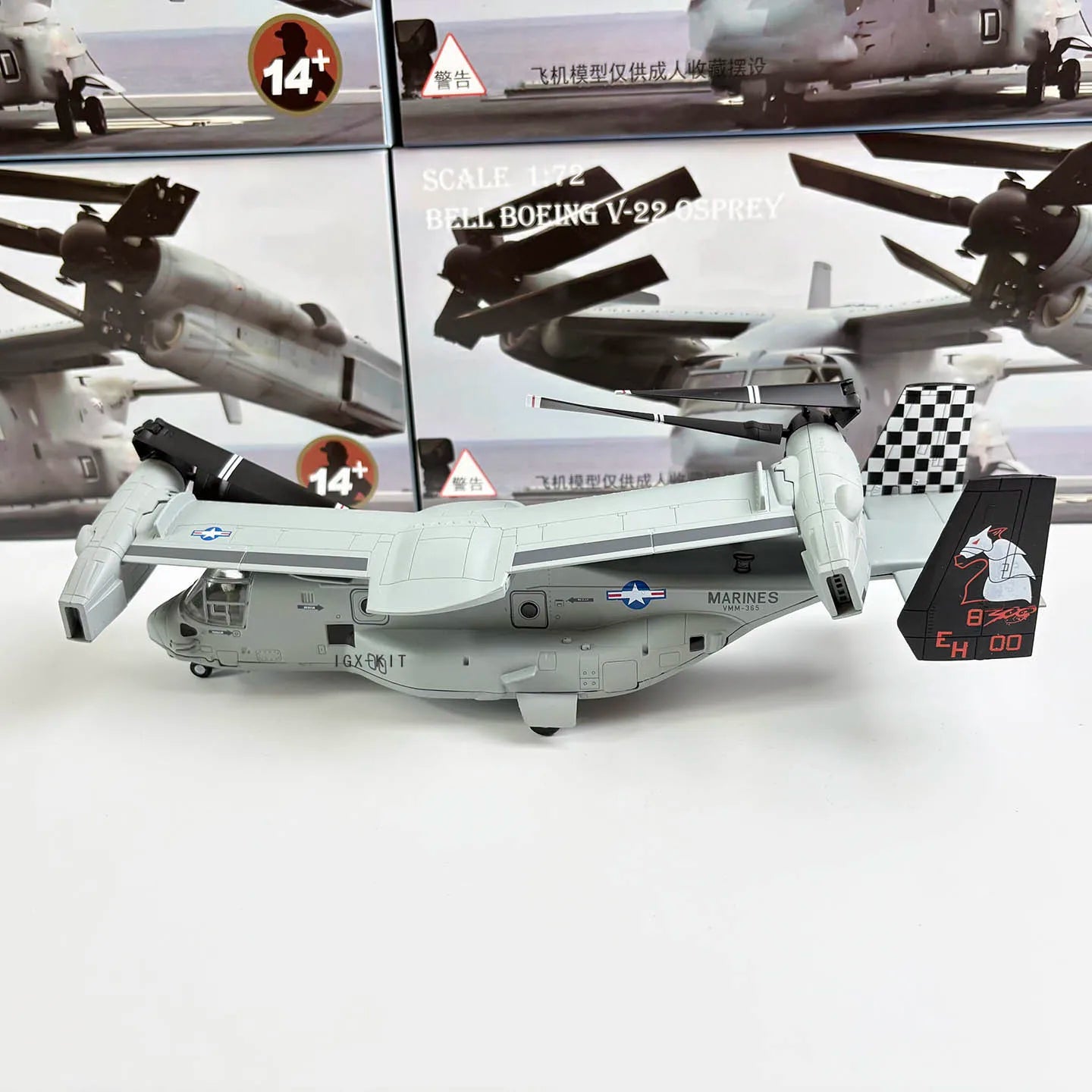 1:72 Scale  US Navy Marine V22 V-22 Osprey Transport Helicopter Amphibious Metal Plane Aircraft Model Ornament