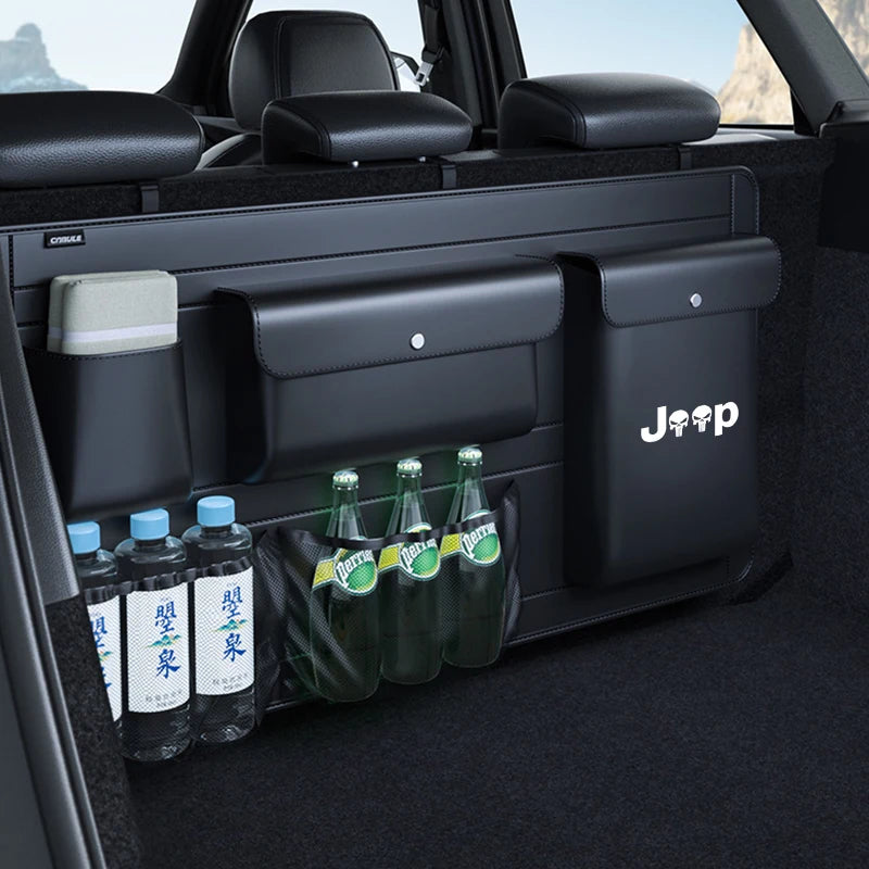 For Jeep SUV Wrangler Grand Cherokee Compass Patriot Liberty Commander Avenger Wagoneer Recon Jeepster Car Trunk Storage Bag