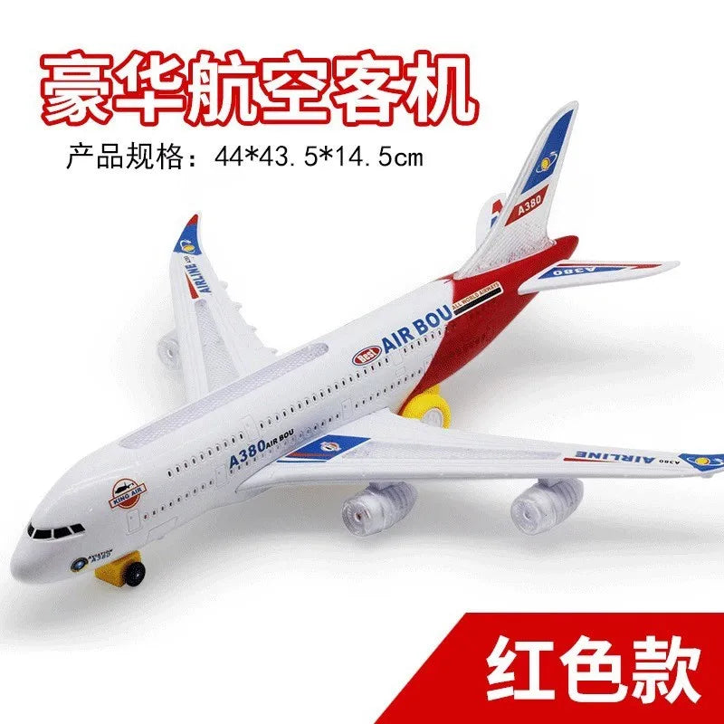 A380 Aircraft Large Long Electric Model Airplane Toy with Sound and Light Children's Toys Kids Airbus Toys Boys Car