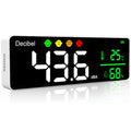 Noise dB Meter 30 - 130dB Range Precise Decibel Meter Temperature Humidity  Monitor, Large LED Screen  Adjustable Brightness