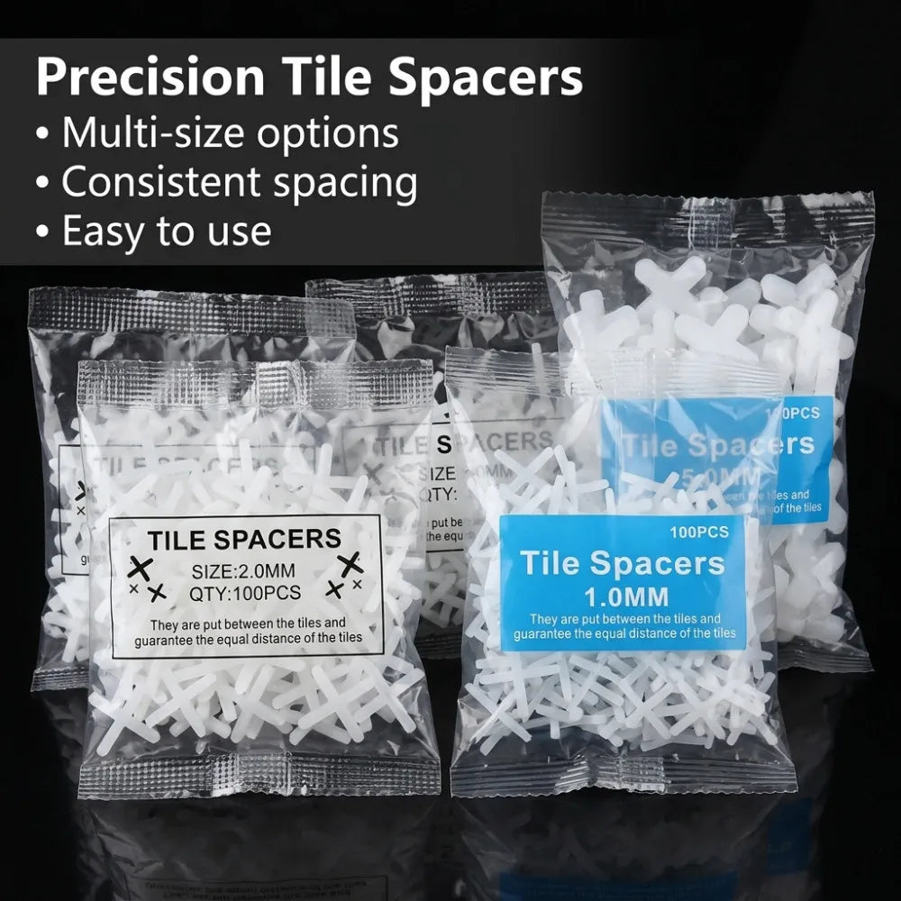100pcs 3mm/5mm Plastic Cross Ceramic Tile Leveling System Clips Spacer Ceramic Floor Construction Tools