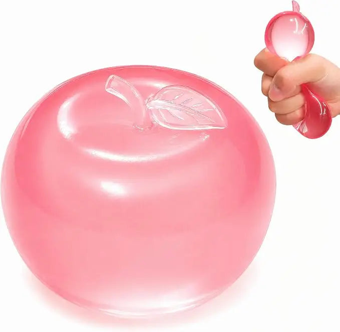 Simulation Apple Squishy Toys, Green Pink Apple Stress Balls Soft Fruit Squishies Squishy Squeeze Balls，For Creative Gift