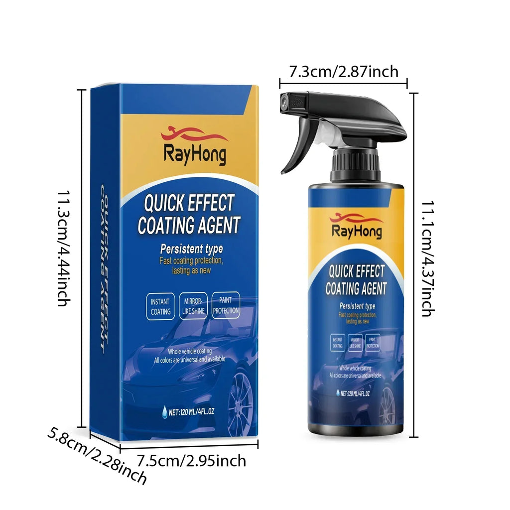 120ml Car Coating Spray Quick Effect Coating Agent Coat Car Wax Car Scratch Wax Coating Spray Oil Film Emulsion Glass Cleaner
