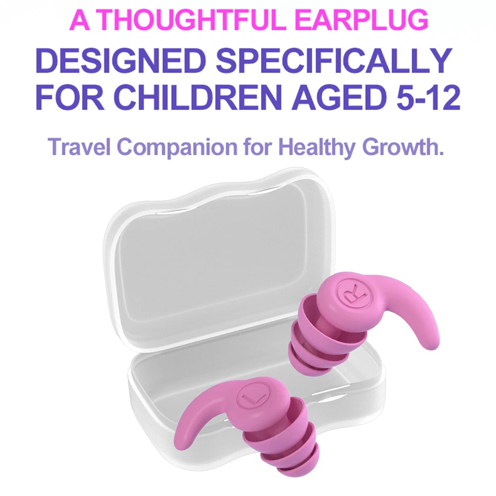 Children Silicone Ear Protector Canceling Noise 3 Layers Swimming Earplugs Hearing Protector anti-noise Plugs Noise Reduction