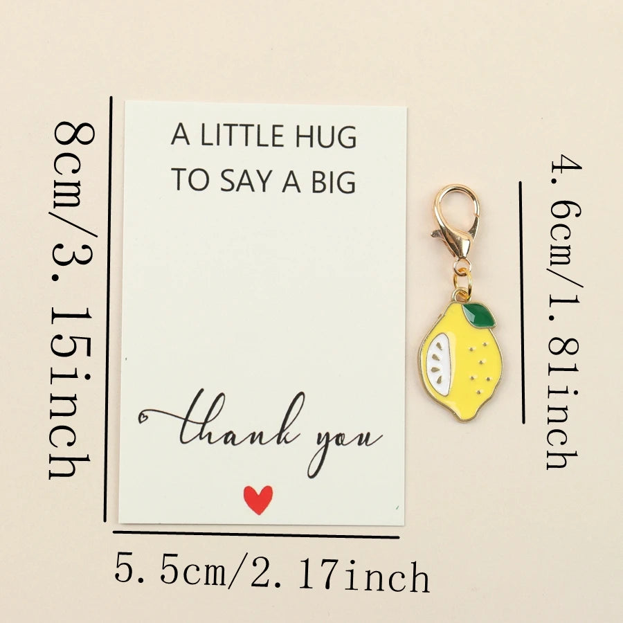 12pcs Lemon Keychains Come With Thank-You Cards, Making Them a Unique Gift of Friendship and an Inspiring Present for Family