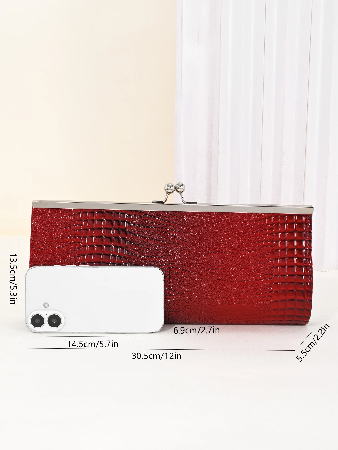 Classic Textured Animal Skin Pattern Coin Purse, Clutch Purse Evening Bag for Women, Glitter Evening Envelope Handbag