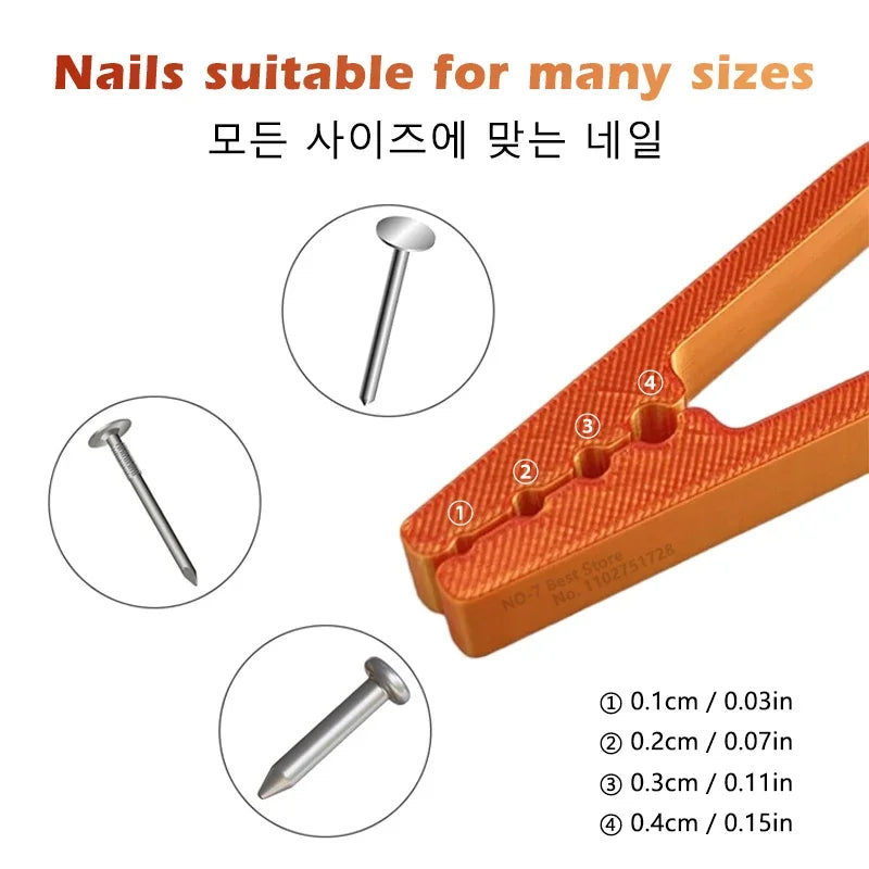 Finger Guard Nail Fixer Clamp, Durable Plastic Nail Holding Pliers, Multi-Purpose Safety Tool for Wood Construction & DIY Crafts