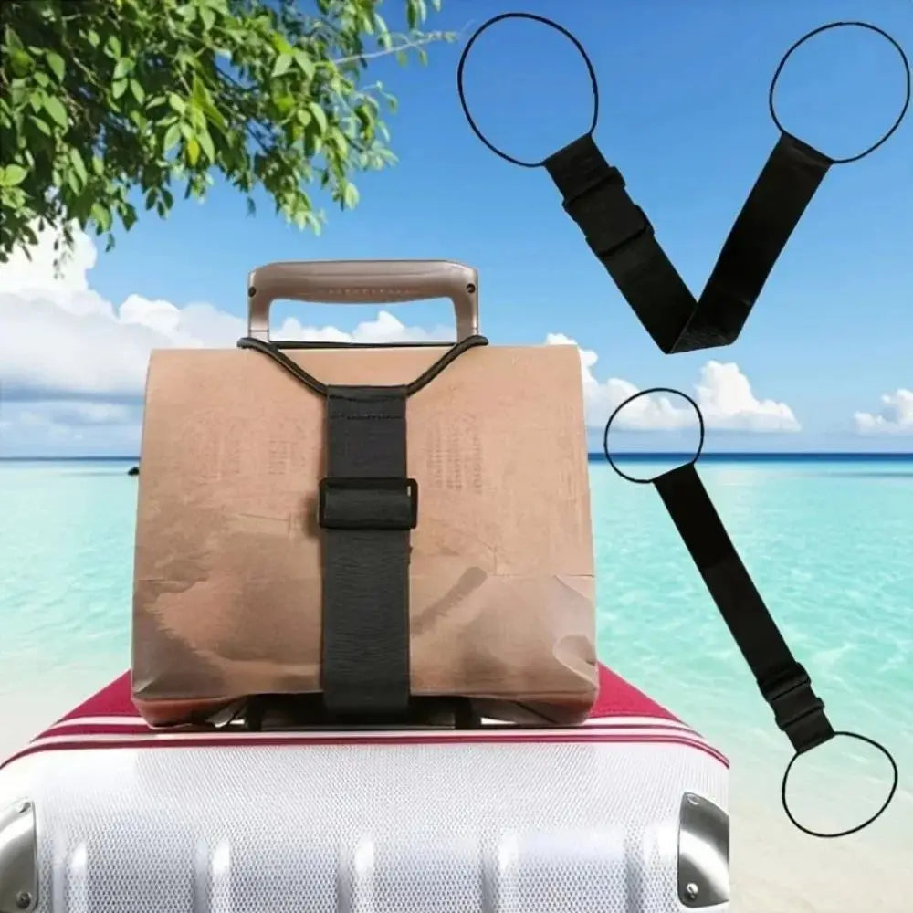 1pc Versatile Luggage Elastic Strap Reusable Adjustable Luggage Connector Straps Travel Suitcase Fixed Strap