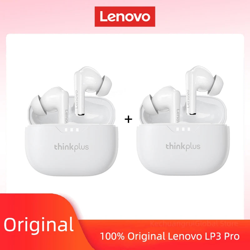 10pcs Lenovo LP3 Pro Wholesale 2pcs Original LP3 Pro Wireless Bluetooth Headphones HiFi Stereo Earbuds Noise Reduction With Mic