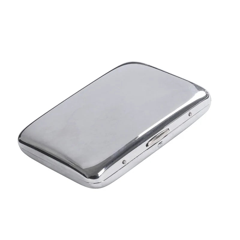 Stainless Steel Mirror Cigarette Case Gold Retro Portable Pocket Cigaret Pack 18 Cigarette Boxes Man Smoker Gift