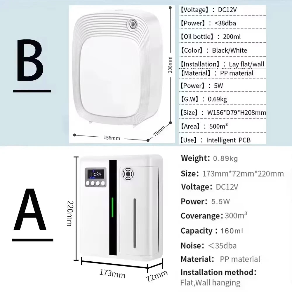 Automatic Flavoring Scent Machine 160ml Timer Function Essential Oil Aroma Diffuser For Home Hotel Room Fragrance Diffuser