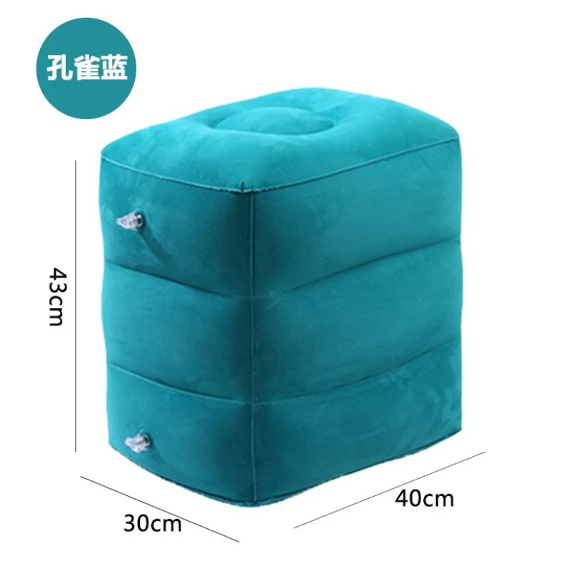 PVC Kids Flight Sleeping Footrest Pillow Resting Pillow On Airplane Car Bus Pillow Inflatable Travel Foot Rest Pillows Foot Pad