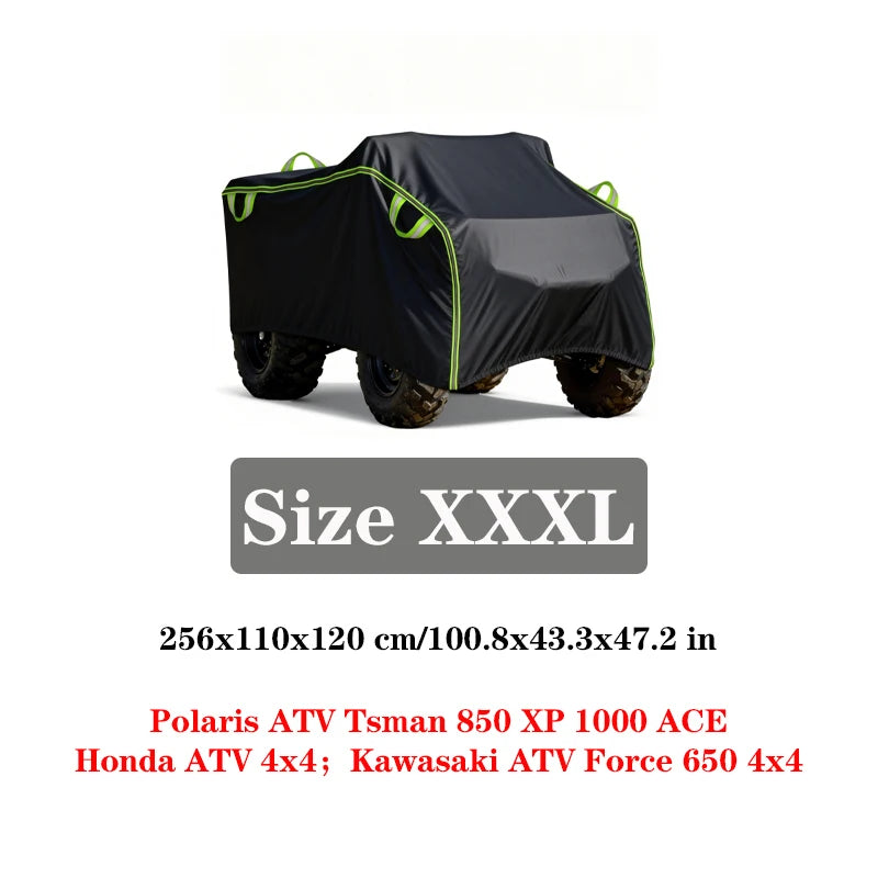 Quad Bike ATV Cover Universal Dust UV Protector for Motorcycle Scooter Kart Motorbike for Polaris Hisun Yamaha Can-Am CFMOTO