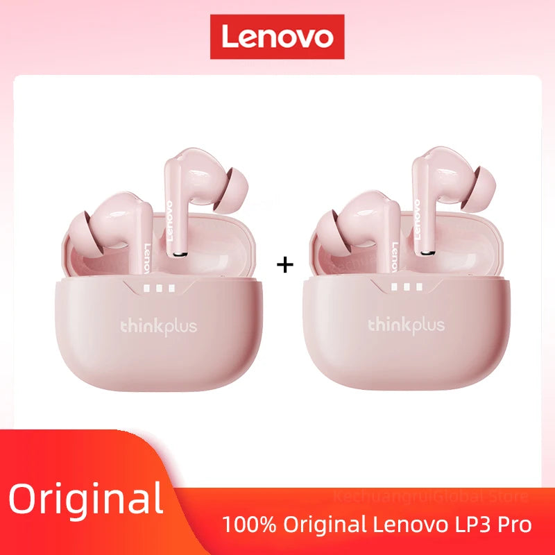 10pcs Lenovo LP3 Pro Wholesale 2pcs Original LP3 Pro Wireless Bluetooth Headphones HiFi Stereo Earbuds Noise Reduction With Mic