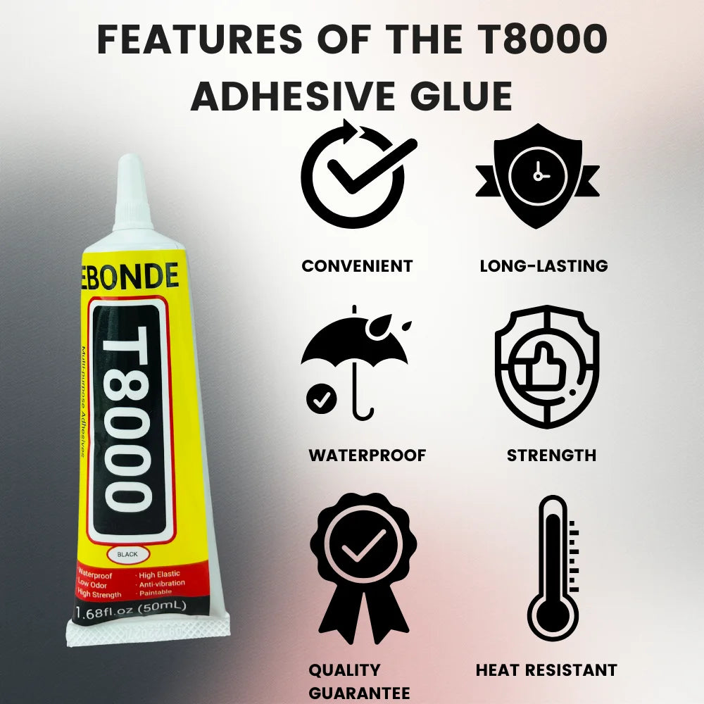 Phone Repair Glue LCD Screen Glue T8000 Cell Phone Adhesive Phone Glue Electronic Glue T-8000 Multifunction DIY Adhesive