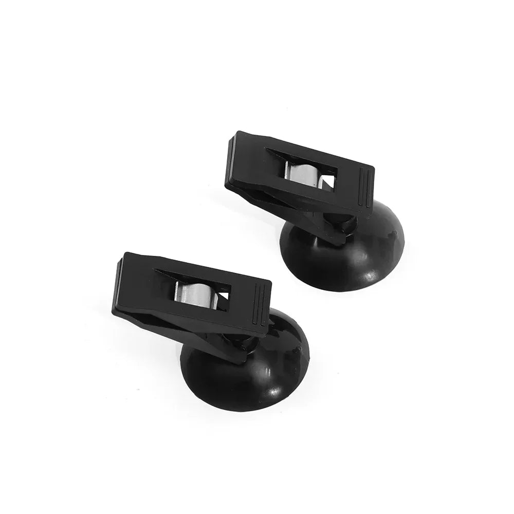 2pcs Car Interior Window Clip Mount  Suction Cup Clip Round Suction Cup Clamp Car Clips Reusable Metal Holder for Card Bills
