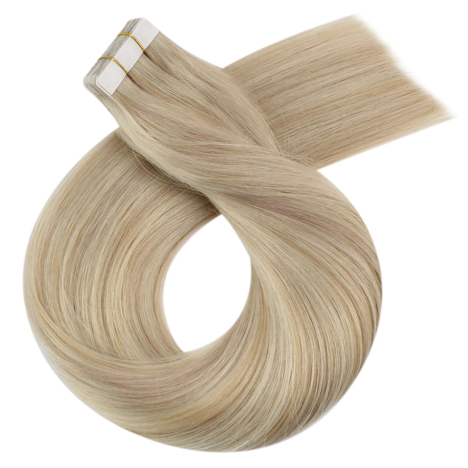 VeSunny Tape in Hair Extensions Human Hair Seamless Skin Weft Hair Extensions Double Sided Balayage Hair Color Adhesive Silky